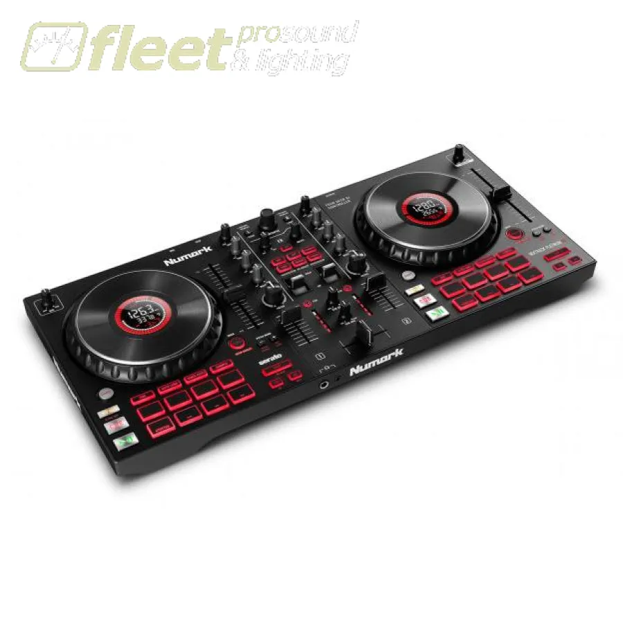 Numark Mixtrack Platinum FX 4-Deck Advanced DJ Controller with Jog Wheel Displays and Effects Paddles