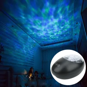 Ocean Wave Sound Projector Night Light with Pre-set Sounds