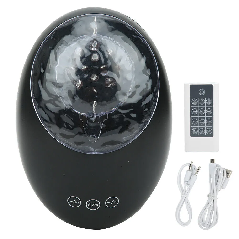 Ocean Wave Sound Projector Night Light with Pre-set Sounds
