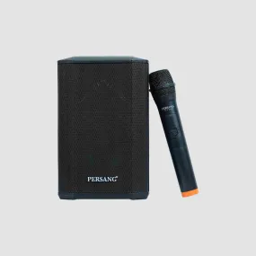 PERSANG Soundbox 2.0 Portable Bluetooth Speaker with UHF Wireless Microphone (Black) | 13.97 cm Woofers | Upto 3 Hrs Playback Time | Deep Bass Speaker | 6 EQ Modes | 18 W RMS/180 PMPO | Bluetooth Party Speaker