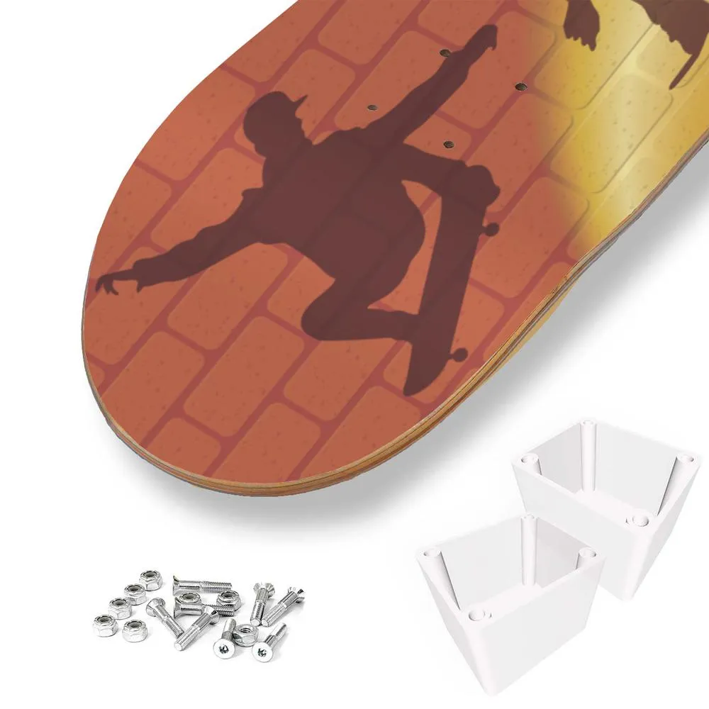 Personalized Astounding Skateboarding City Skateboard Wall Art