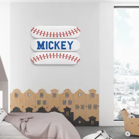 Personalized Baseball with Name Skateboard Wall Art