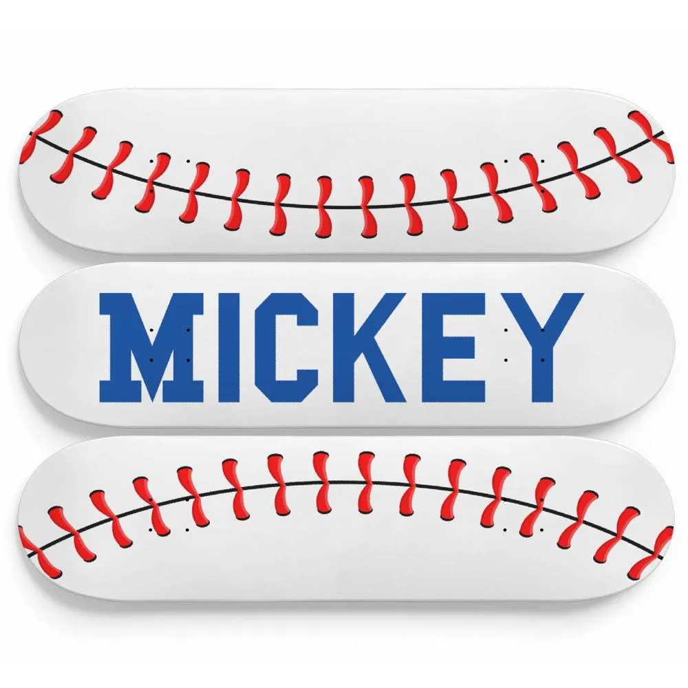 Personalized Baseball with Name Skateboard Wall Art