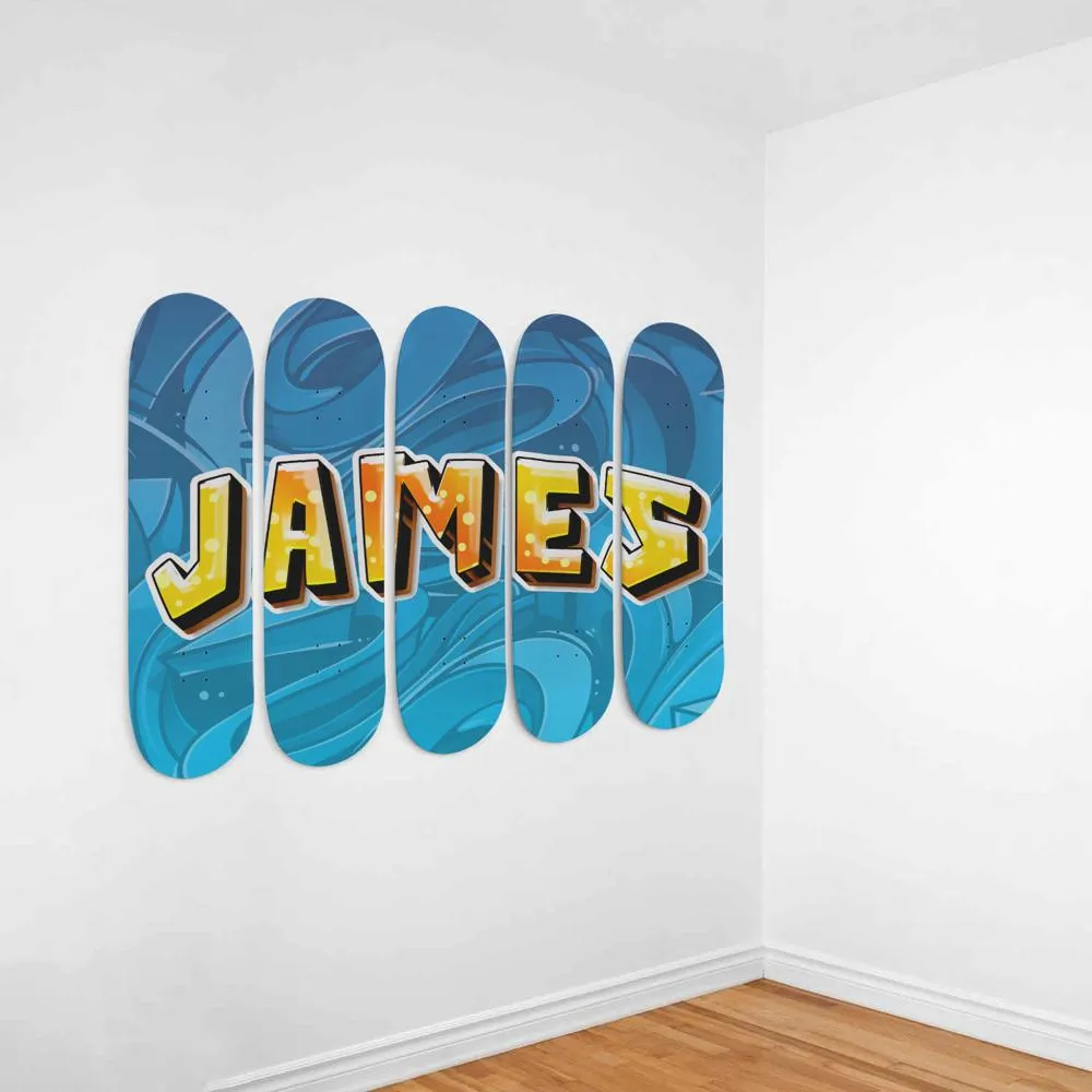 Personalized Wonderful Graffiti Abstract Background Skateboard Wall Art