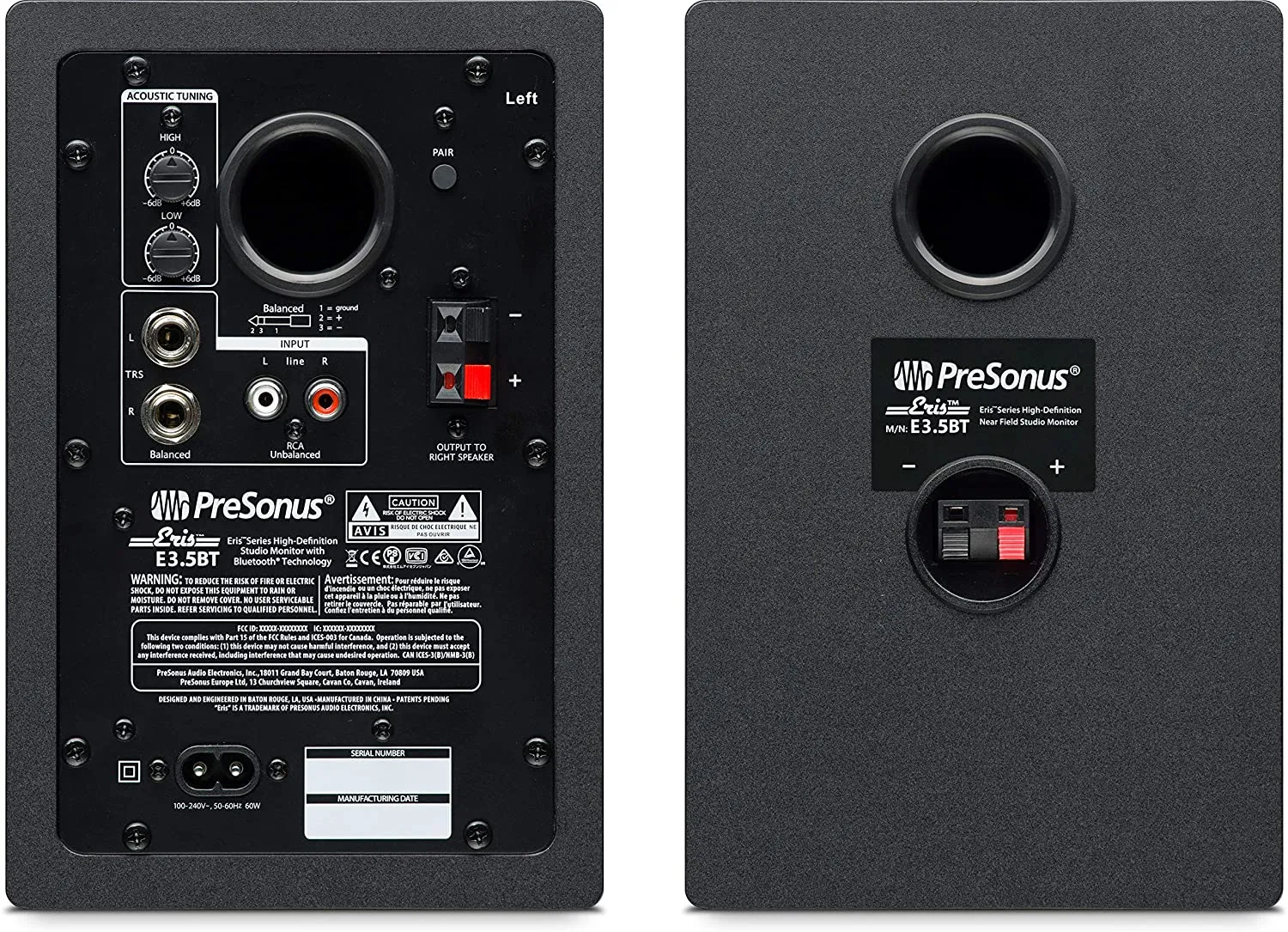 PreSonus Eris E3.5 BT-3.5" Near Field Studio Monitors with Bluetooth