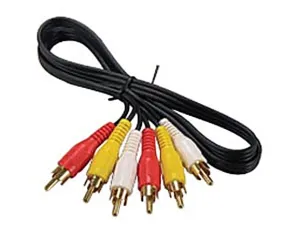 RCA Composite Cable, Male to Male, 3 x Audio/Video Gold Plated - Available in Various Lengths