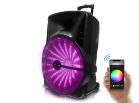 Rechargeable 18" Bluetooth LED Speaker with App