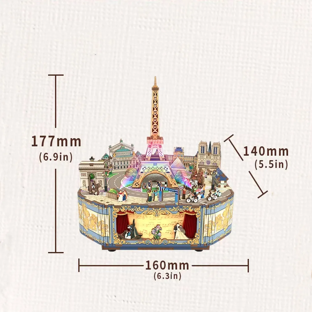 Romantic Paris DIY Wooden Music Box
