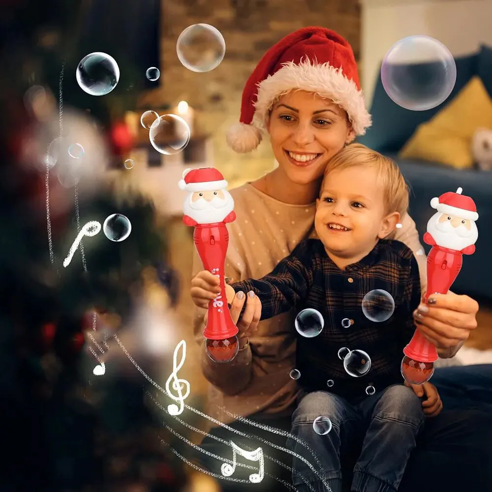 Santa Claus Bubble Wand with Music and Light