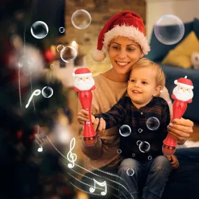 Santa Claus Bubble Wand with Music and Light