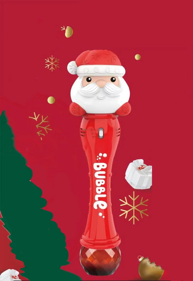 Santa Claus Bubble Wand with Music and Light
