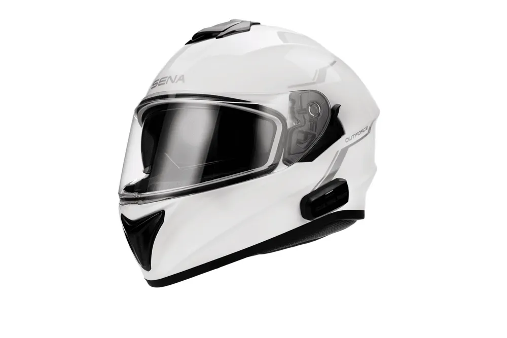 Sena Outforce Full Face Helmet Bluetooth Glossy White