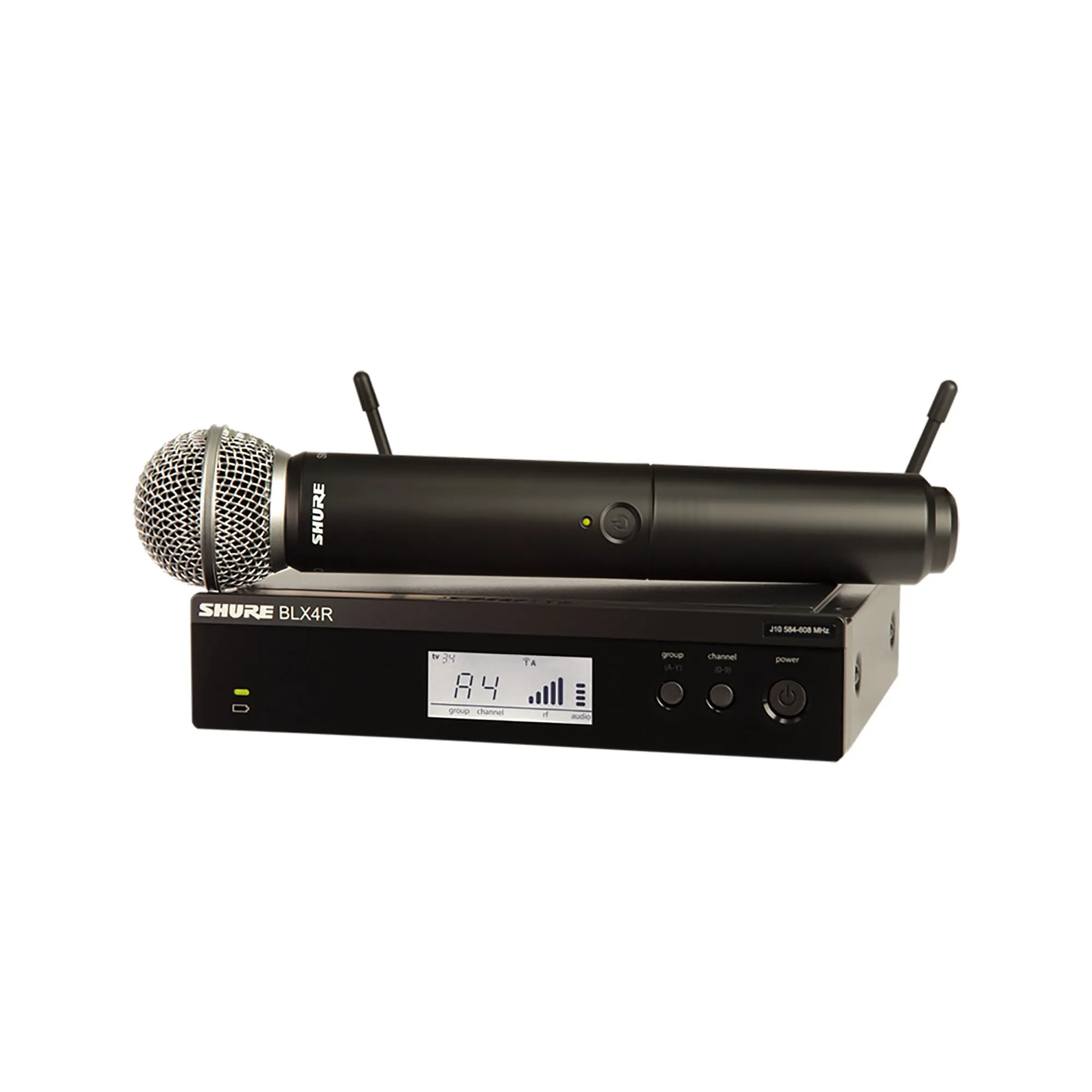 Shure BLX24R Handheld Wireless System With SM58 Microphone And Rackmountable Receiver, J11 Band