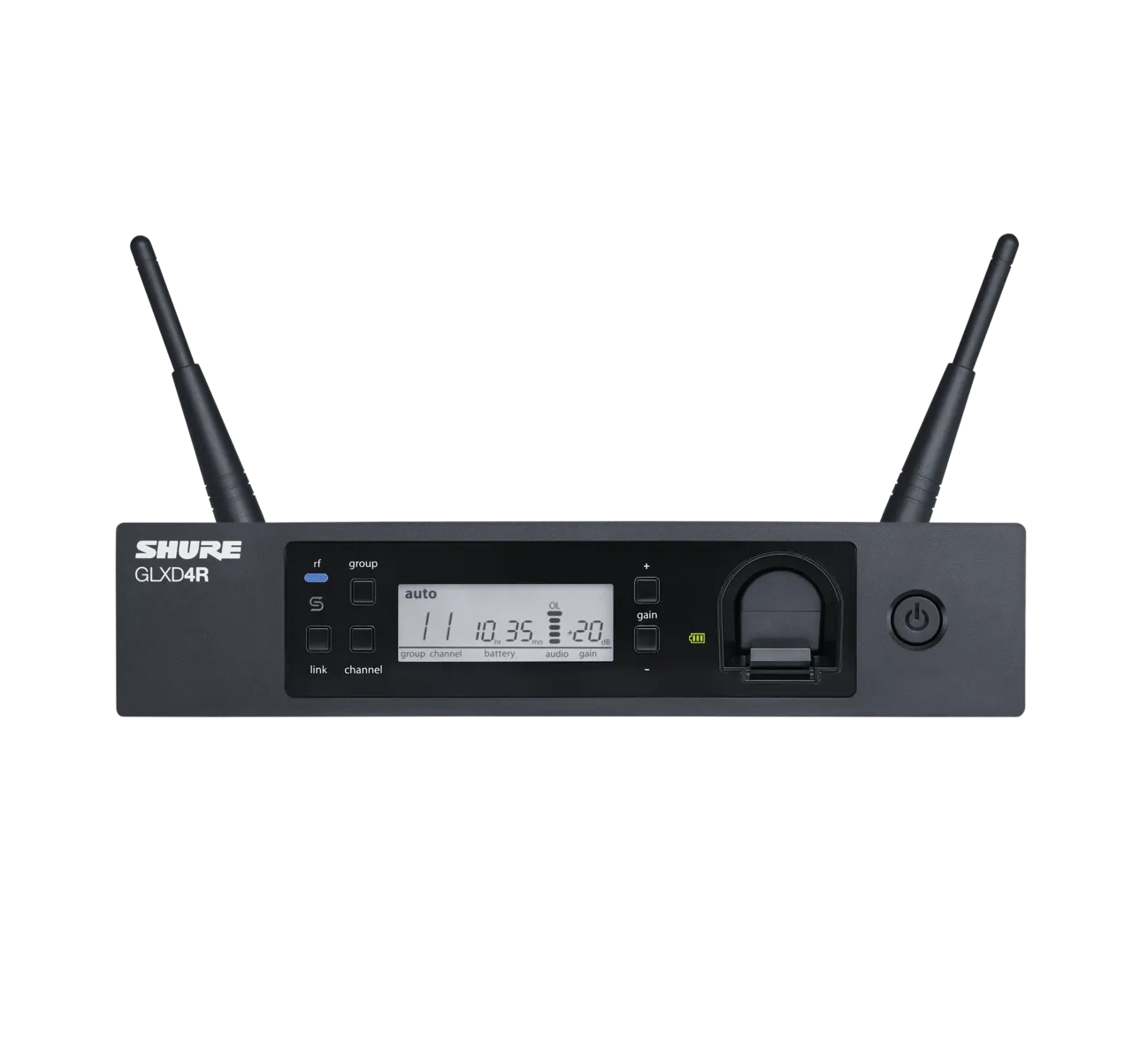 Optimized Shure GLXD4R Rack Mount Receiver for Enhanced GLX-D Advanced Digital Wireless Systems