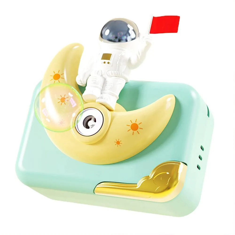 Space Bubble Blowing Children's Camera - Electric Music and Lights Toy for Kids 3 
