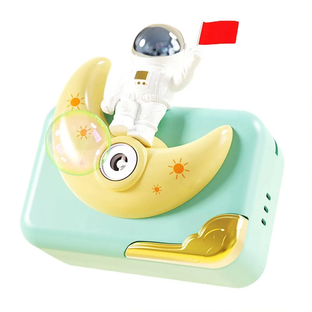 Space Bubble Blowing Children's Camera - Electric Music and Lights Toy for Kids 3 