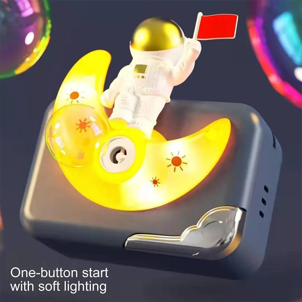 Space Bubble Blowing Children's Camera - Electric Music and Lights Toy for Kids 3 