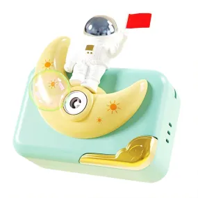 Space Bubble Blowing Children's Camera - Electric Music and Lights Toy for Kids 3 