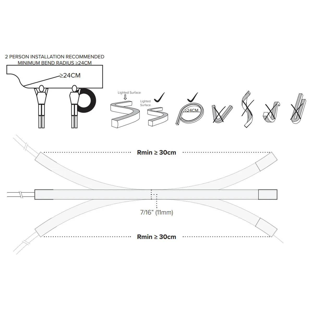 Spektrum Smart NeonFlex Pro RGBW Kit, 20ft LED Neon Strip Light With 12V AC rectifier, Bluetooth Wireless Technology