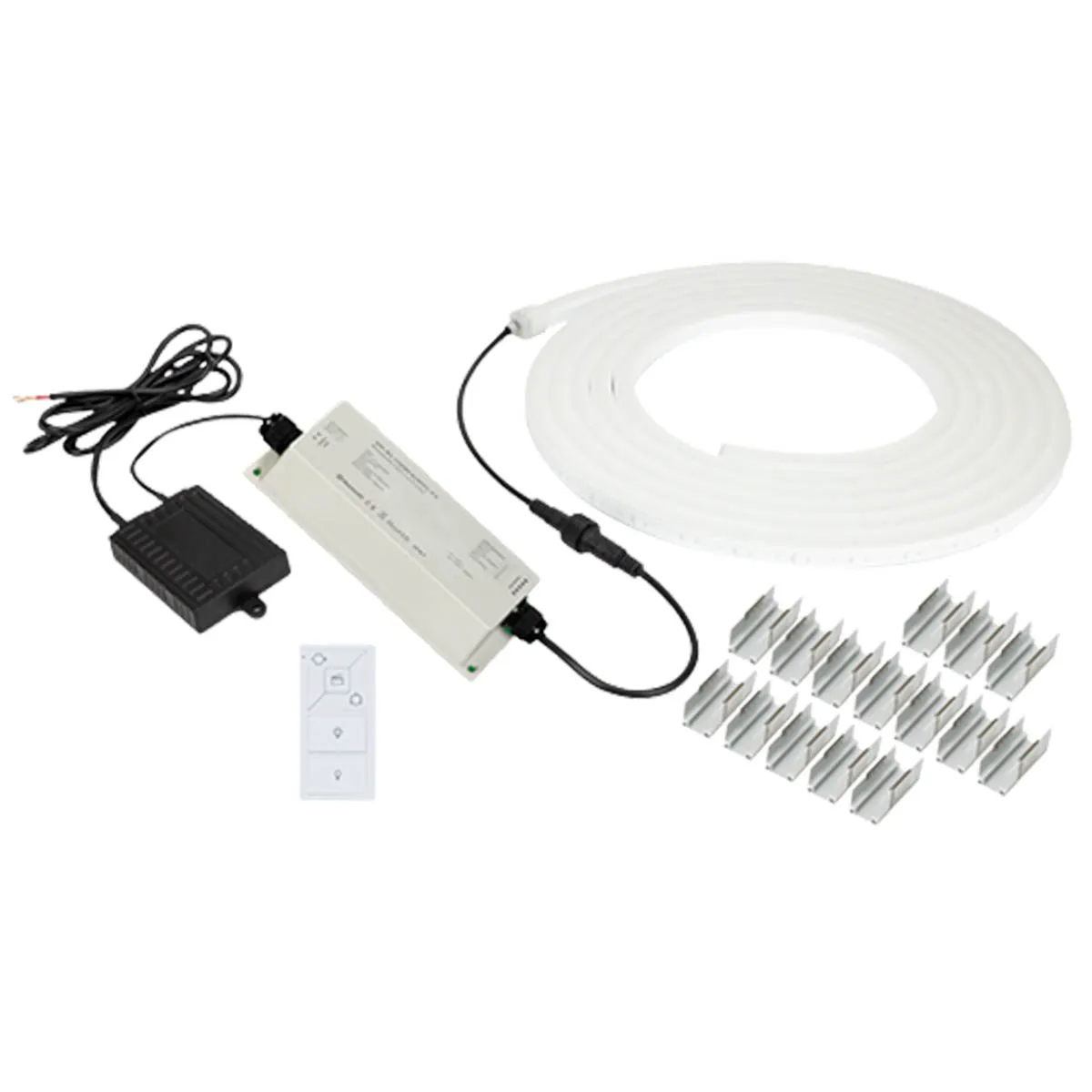 Spektrum Smart NeonFlex Pro RGBW Kit, 20ft LED Neon Strip Light With 12V AC rectifier, Bluetooth Wireless Technology