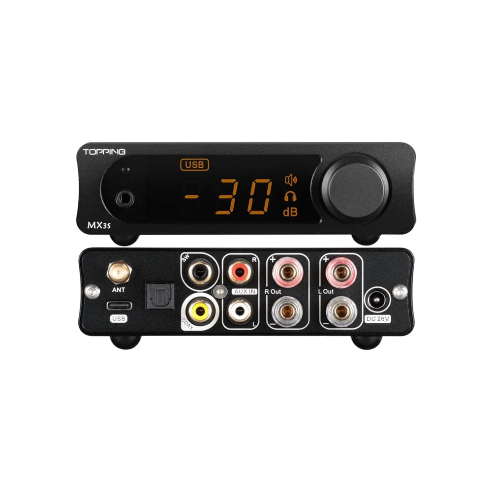 TOPPING MX3s Headphone AMP Buildt-in Bluetooth USB Decktop DAC & Power Amplifier