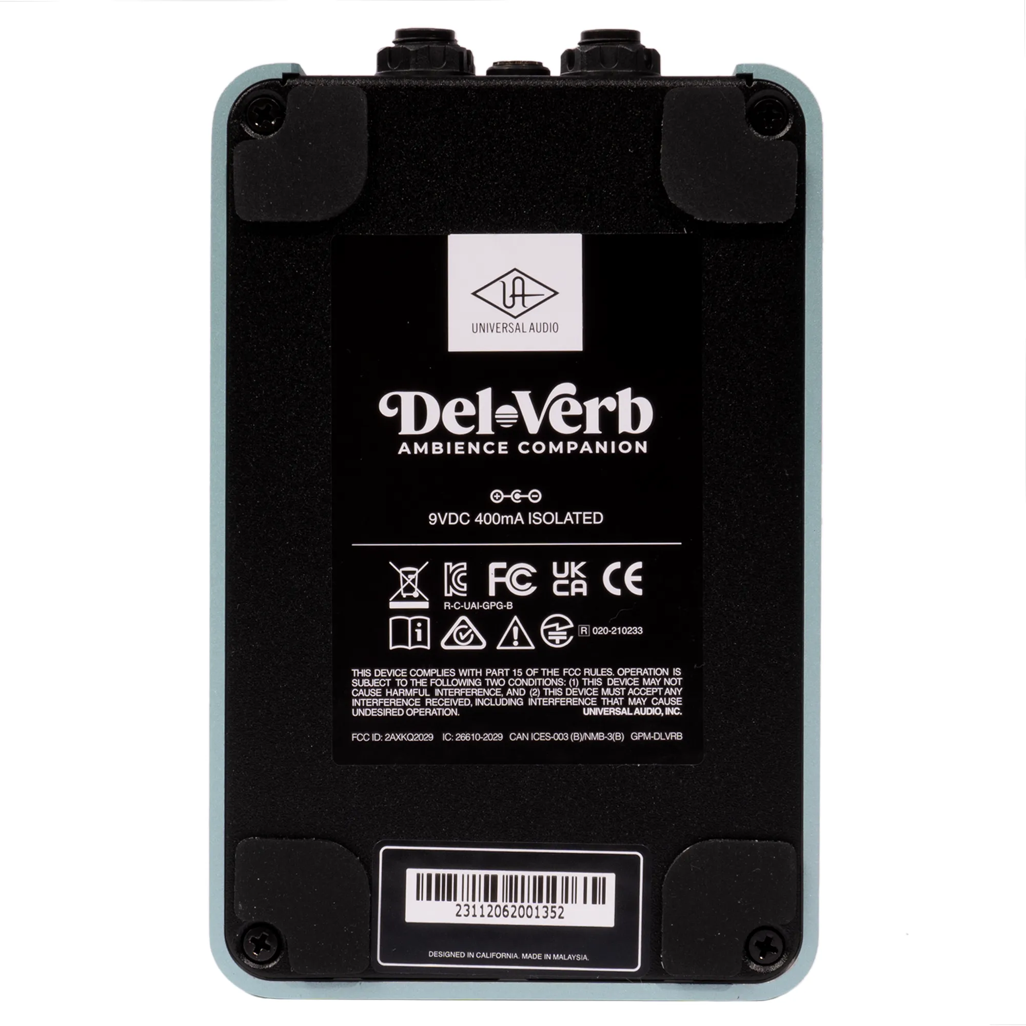 Universal Audio Del-Verb Ambience Companion Stereo Effect Pedal