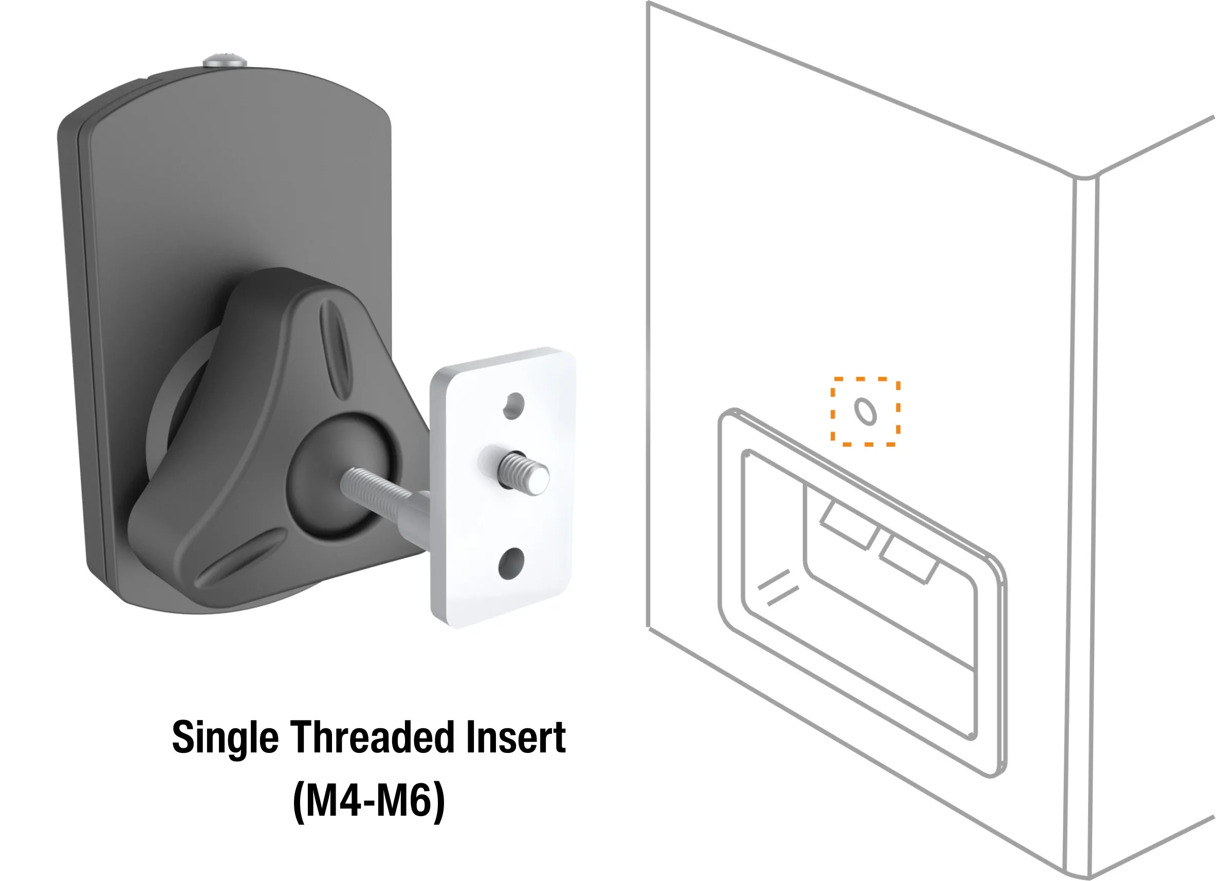 Universal Swivel Wall Speaker Mounts (One Pair) for Speakers up to 22lb (10kg)