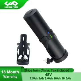 UPP Mini Bottle eBike Battery 48V 10.5Ah 9Ah 7.5Ah With LG/Sanyo Lithium Cell for Bafang 750W 500W 350W Electric Bicycle Motor