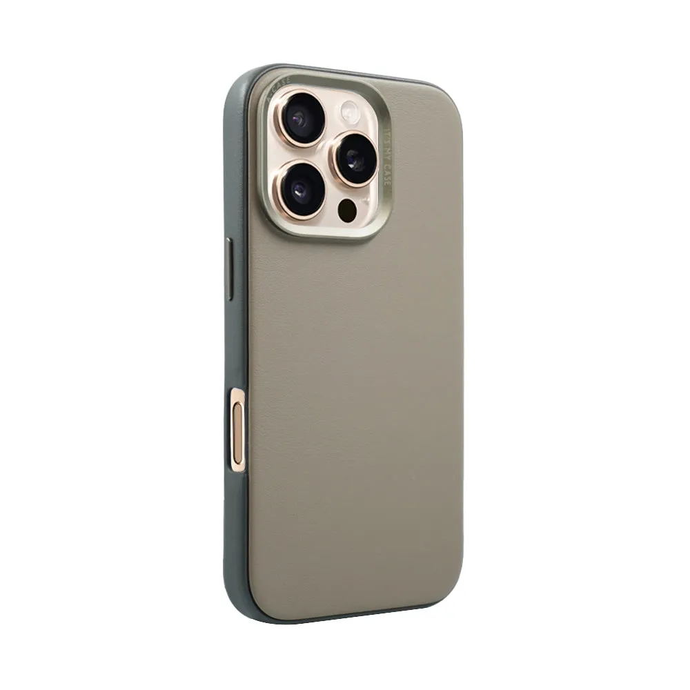Vegan Leather Case For iPhone 16 Series - Black