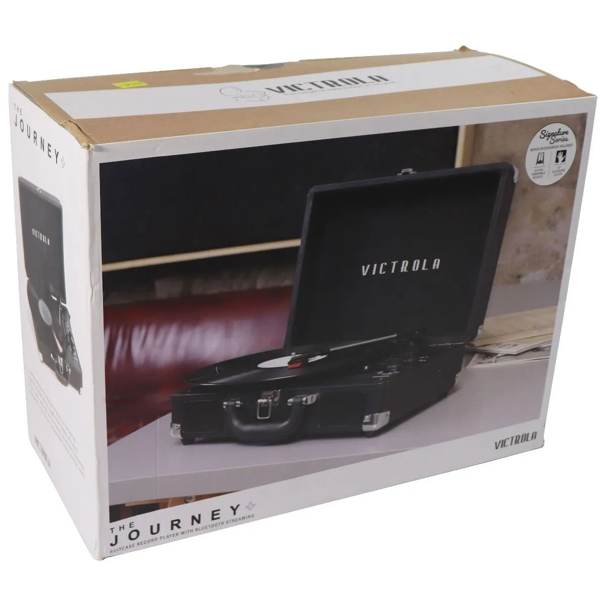 Victrola 3-Speed Suitcase Record Player with Bluetooth Streaming - Black