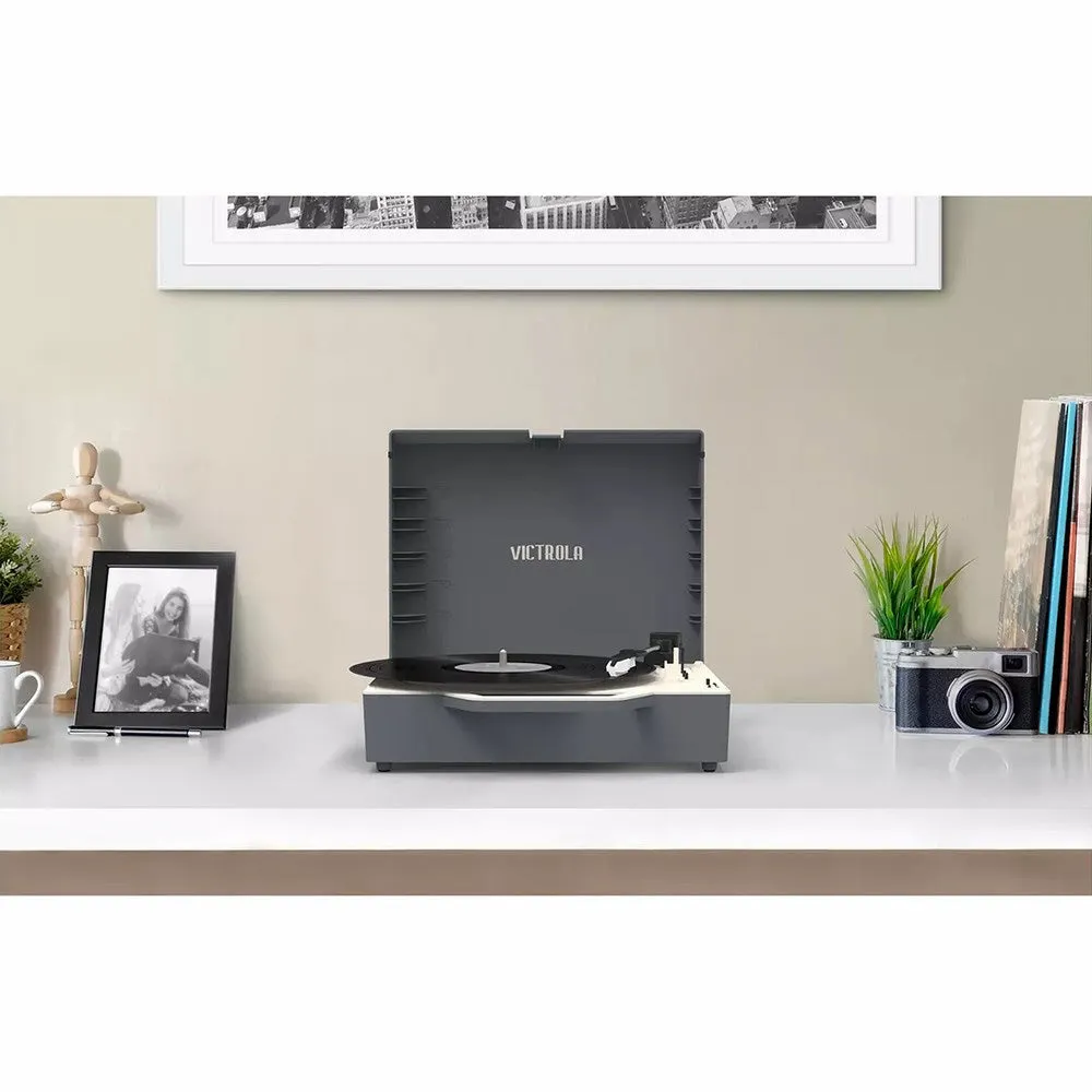 Victrola Bluetooth Suitcase Record Player - Graphite Grey | VSC-725SB-GRA-INT