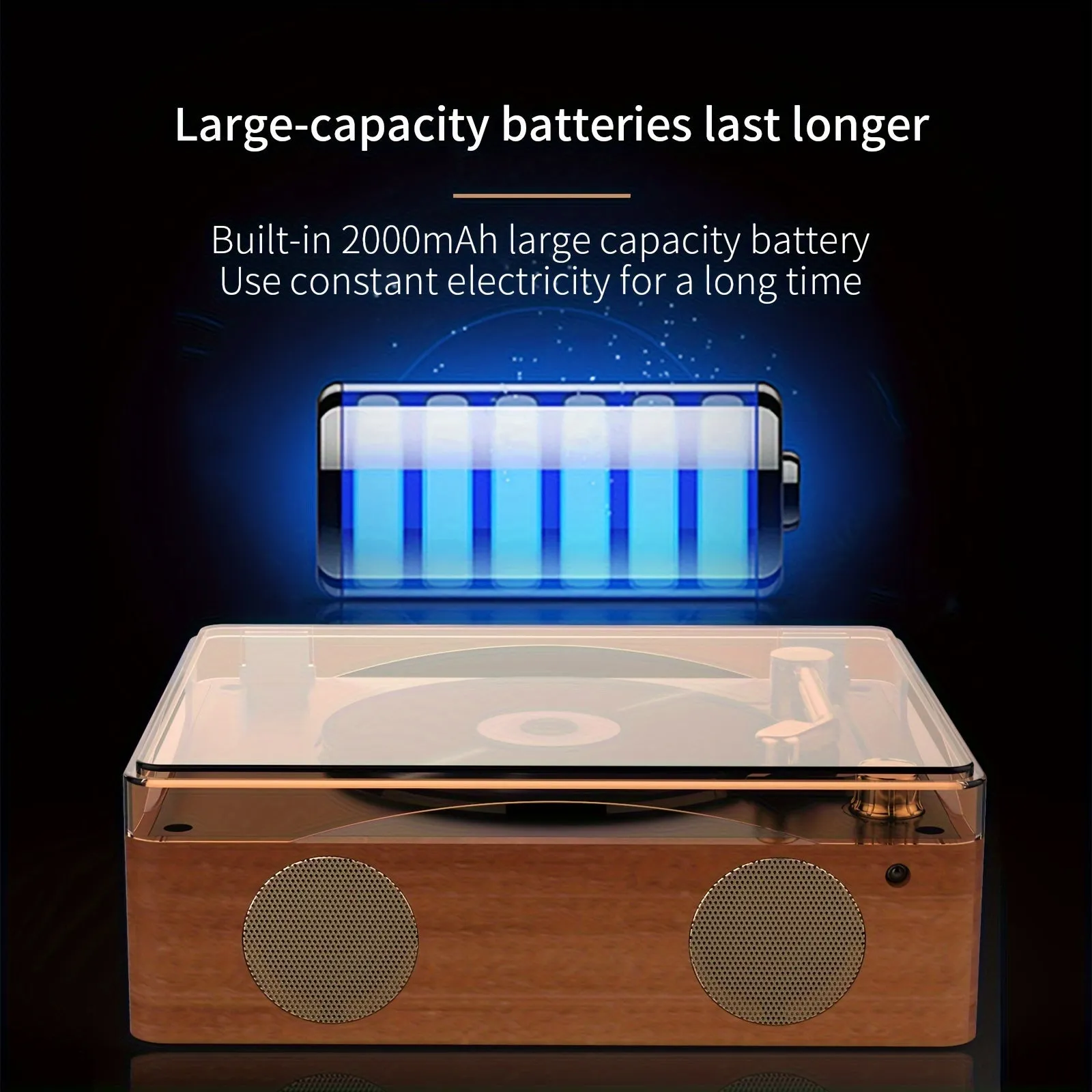 Wireless CD Player with Speakers - Compact Portable Desktop Music System with Multi-Format Support, Remote Control, and Built-in Speaker