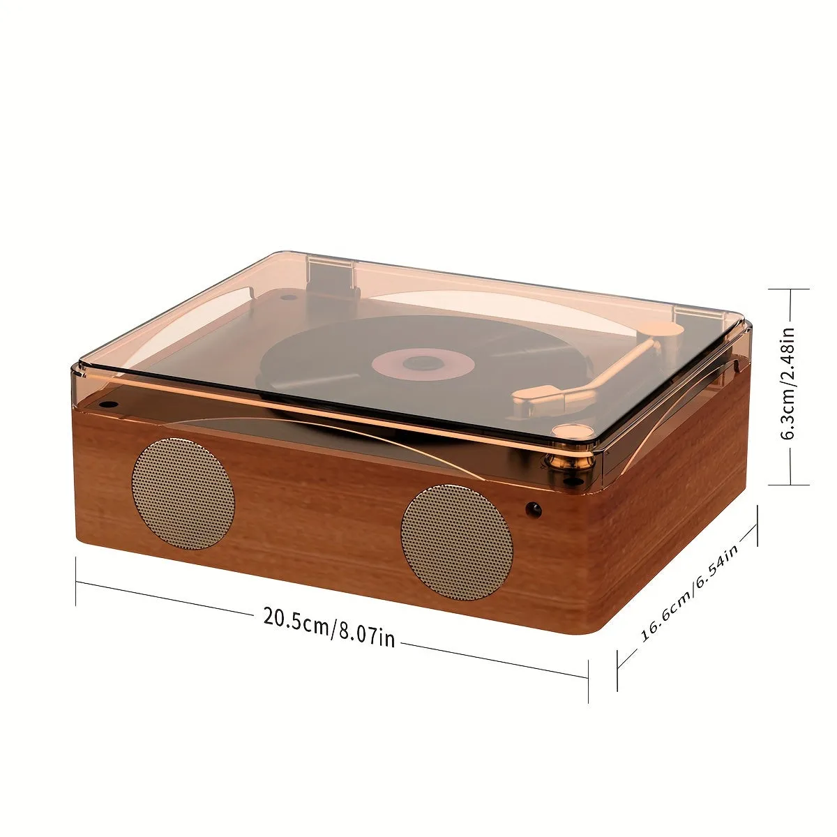 Wireless CD Player with Speakers - Compact Portable Desktop Music System with Multi-Format Support, Remote Control, and Built-in Speaker