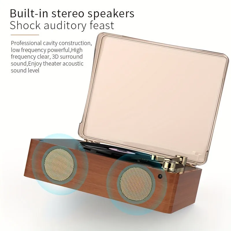Wireless CD Player with Speakers - Compact Portable Desktop Music System with Multi-Format Support, Remote Control, and Built-in Speaker