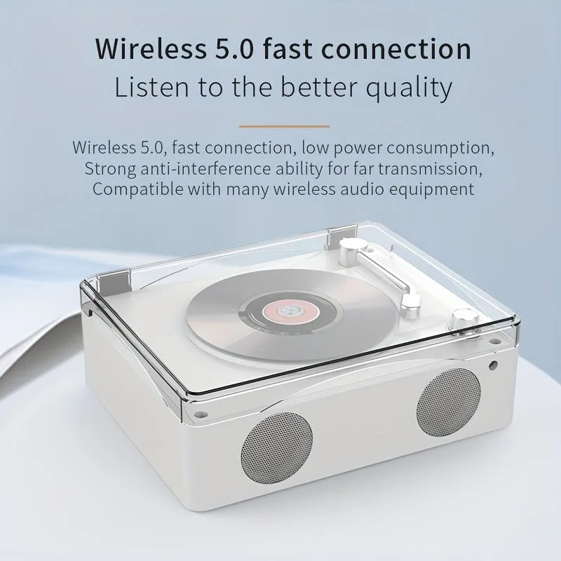 Wireless CD Player with Speakers - Compact Portable Desktop Music System with Multi-Format Support, Remote Control, and Built-in Speaker
