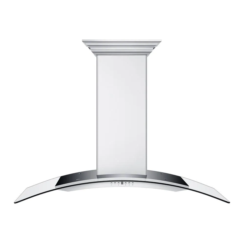 ZLINE Ducted Vent Wall Mount Range Hood in Stainless Steel with Built-in CrownSound Bluetooth Speakers (KN4CRN-BT)