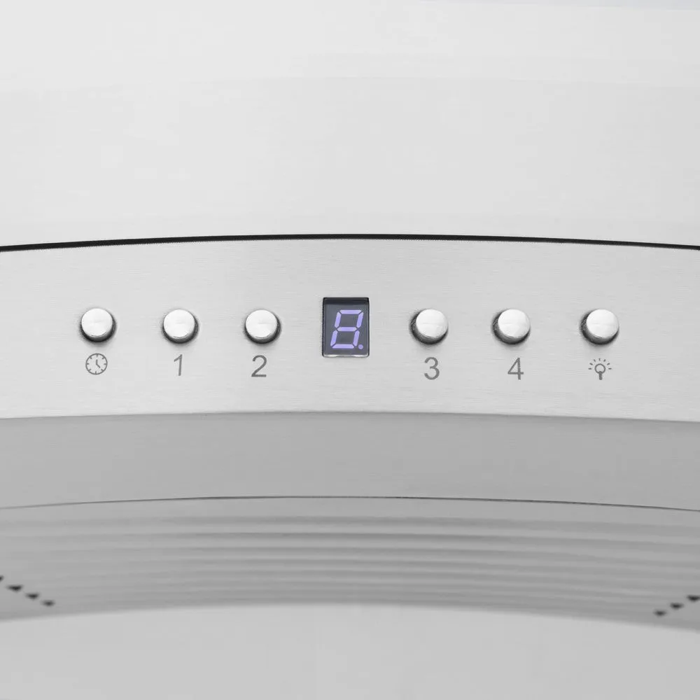 ZLINE Ducted Vent Wall Mount Range Hood in Stainless Steel with Built-in CrownSound Bluetooth Speakers (KN4CRN-BT)