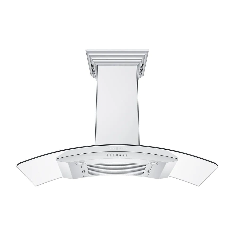 ZLINE Ducted Vent Wall Mount Range Hood in Stainless Steel with Built-in CrownSound Bluetooth Speakers (KN4CRN-BT)