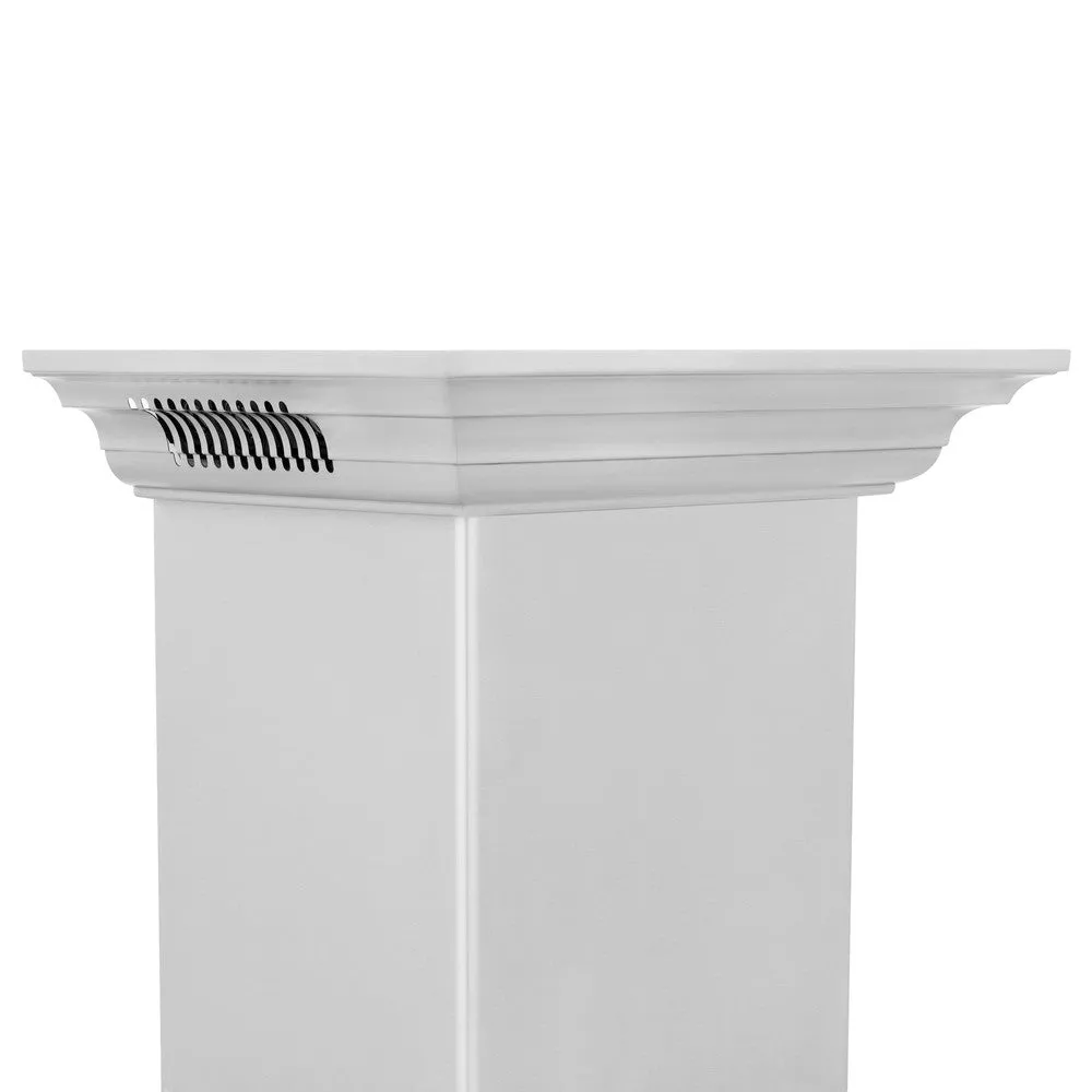 ZLINE Ducted Vent Wall Mount Range Hood in Stainless Steel with Built-in CrownSound Bluetooth Speakers (KN4CRN-BT)