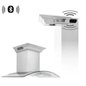 ZLINE Ducted Vent Wall Mount Range Hood in Stainless Steel with Built-in CrownSound Bluetooth Speakers (KN4CRN-BT)