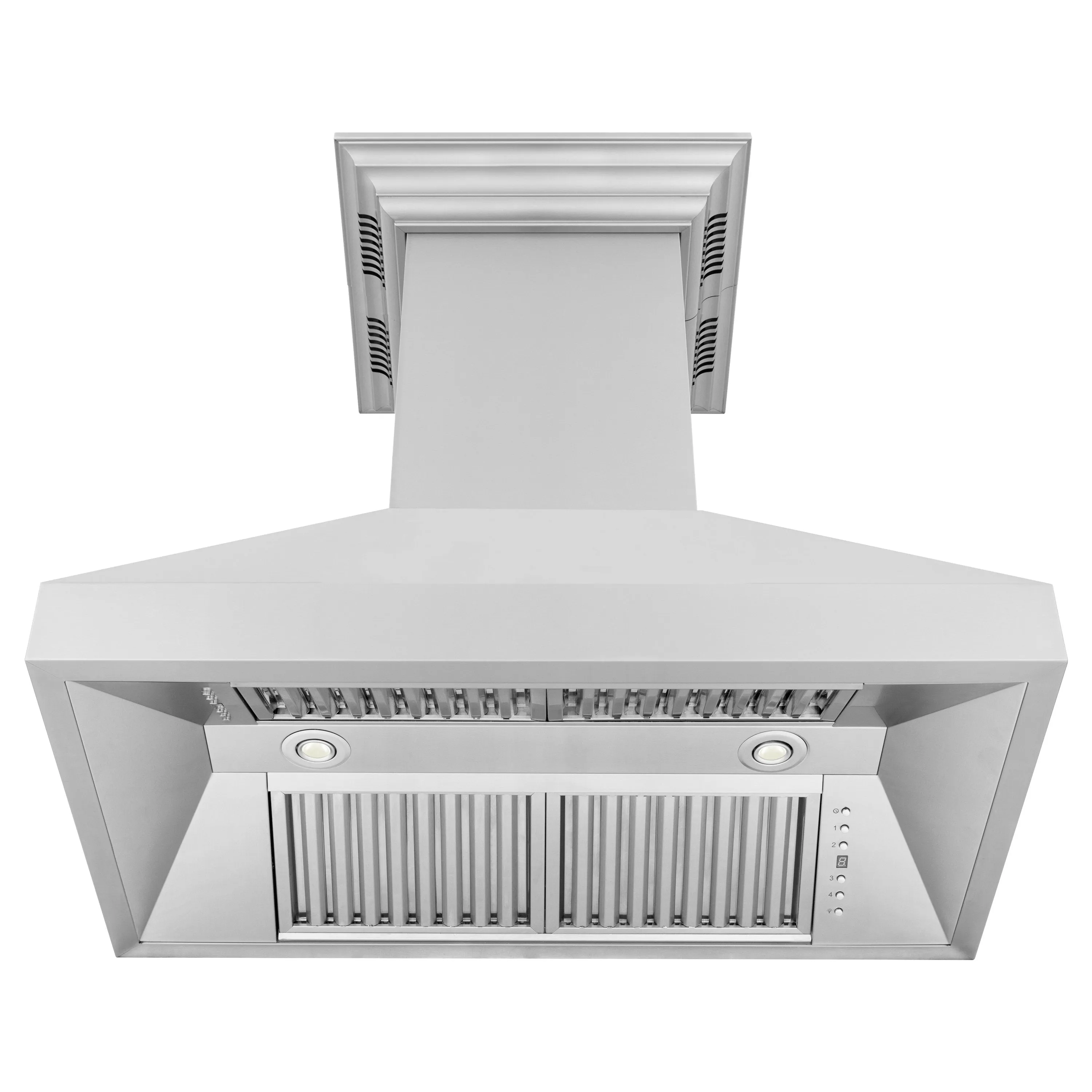 ZLINE Professional Island Mount Range Hood in Stainless Steel with Built-in CrownSound® Bluetooth Speakers (597iCRN-BT)