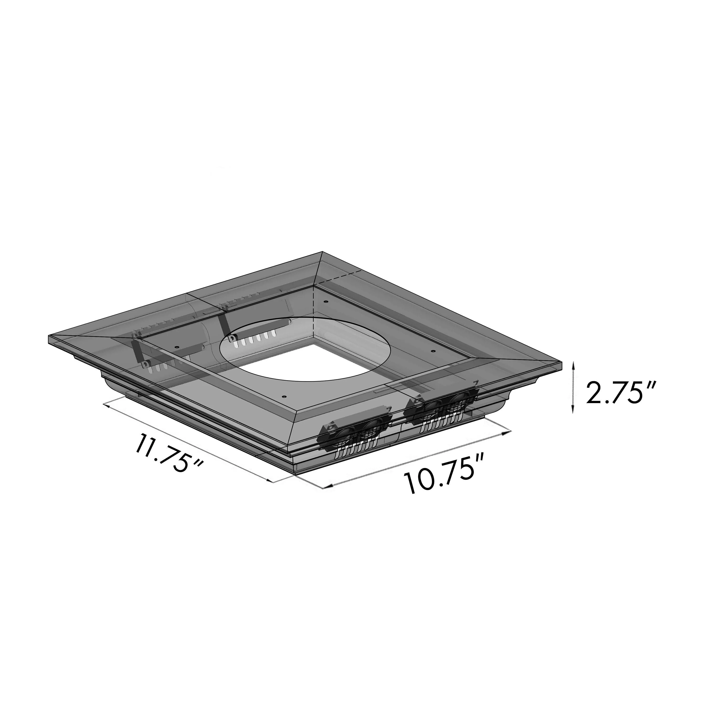 ZLINE Professional Island Mount Range Hood in Stainless Steel with Built-in CrownSound® Bluetooth Speakers (597iCRN-BT)