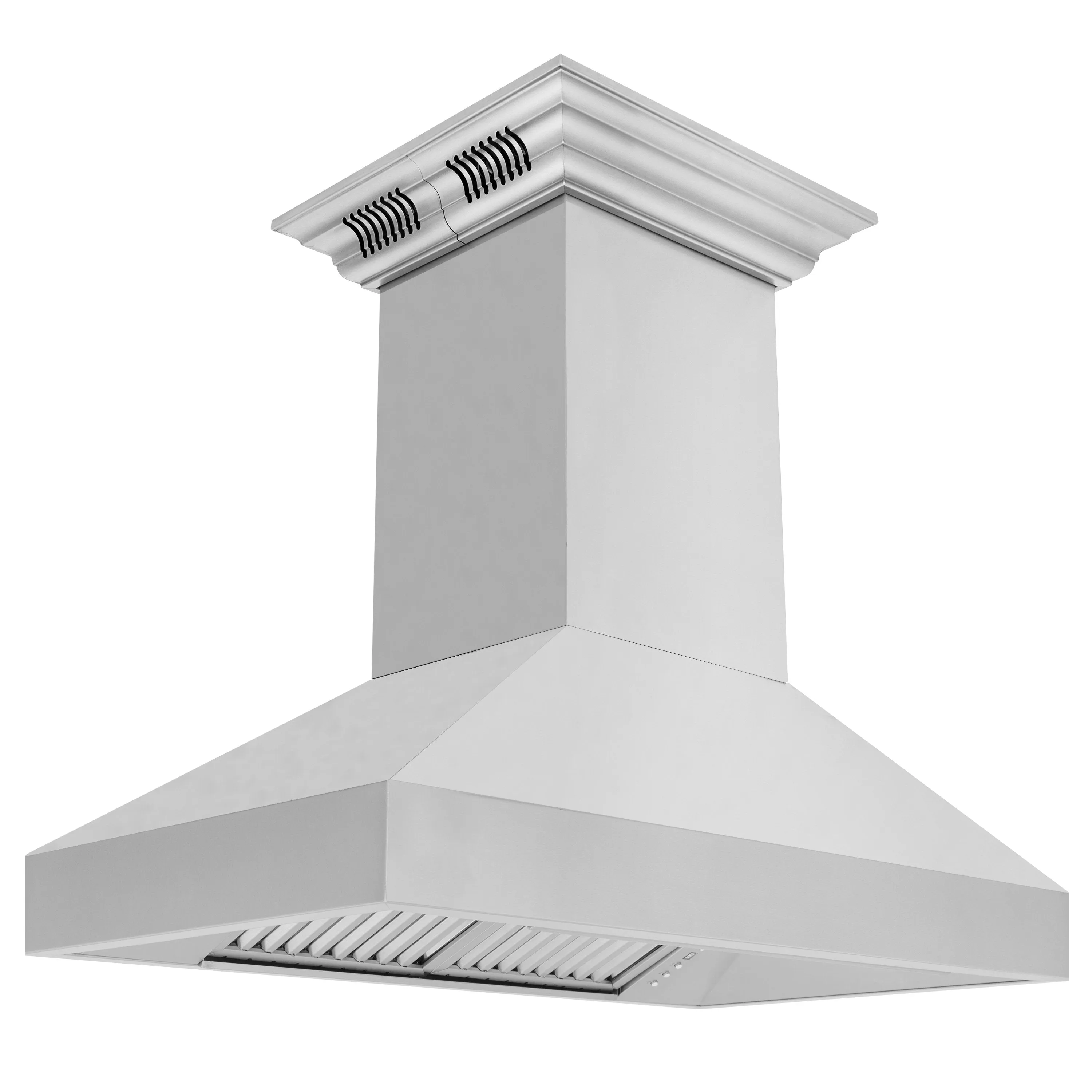 ZLINE Professional Island Mount Range Hood in Stainless Steel with Built-in CrownSound® Bluetooth Speakers (597iCRN-BT)